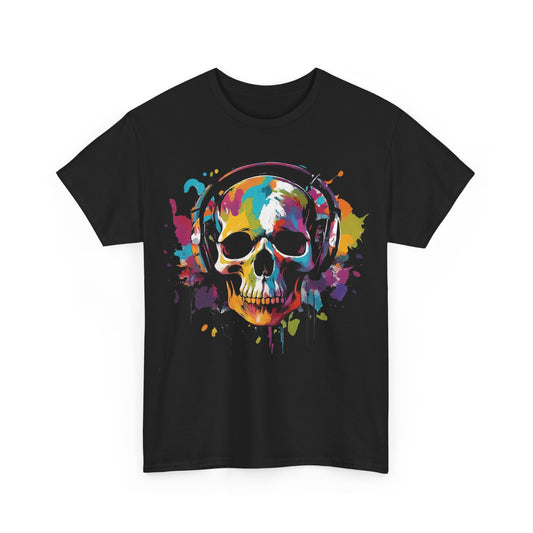 Graffiti Style Skull Music - T-Shirt