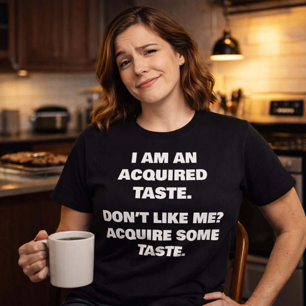 Sarcastic Acquired Taste T-Shirt: Funny Slogan Tee Main image