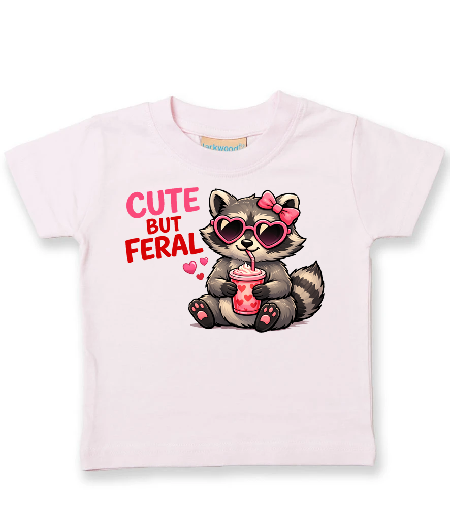 Cute but Feral Raccoon Toddler Tee