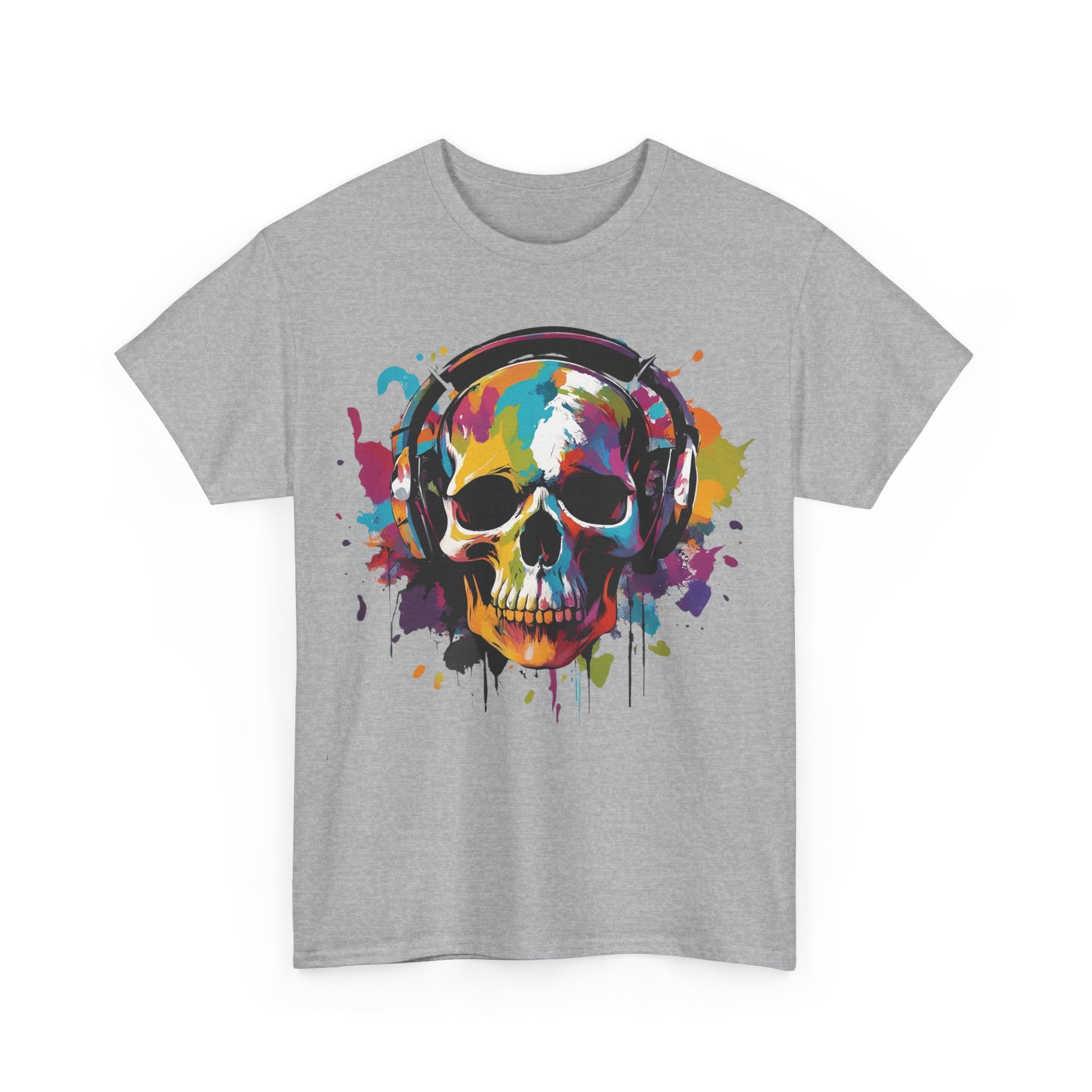 Graffiti Style Skull Music - T-Shirt