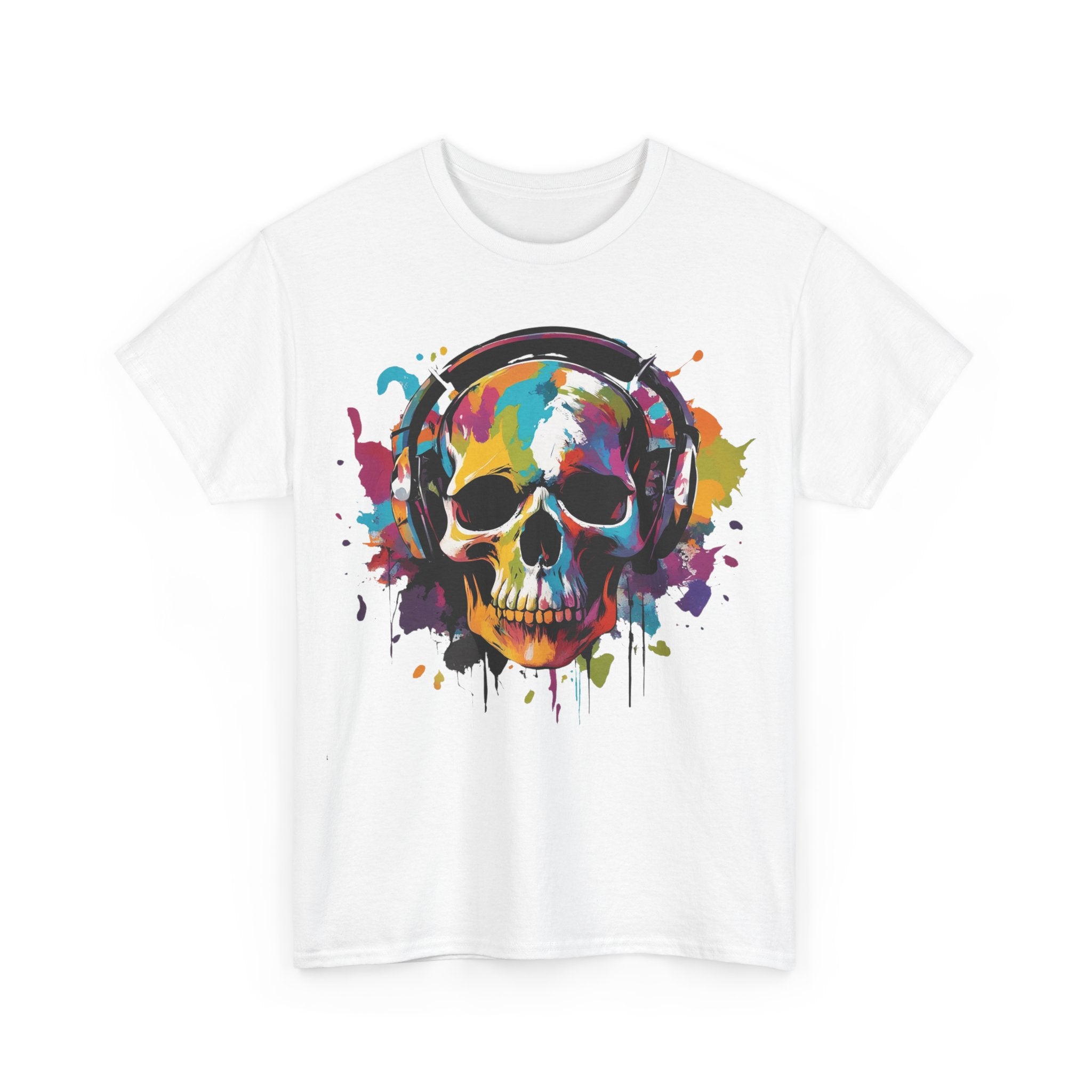 Graffiti Style Skull Music - T-Shirt