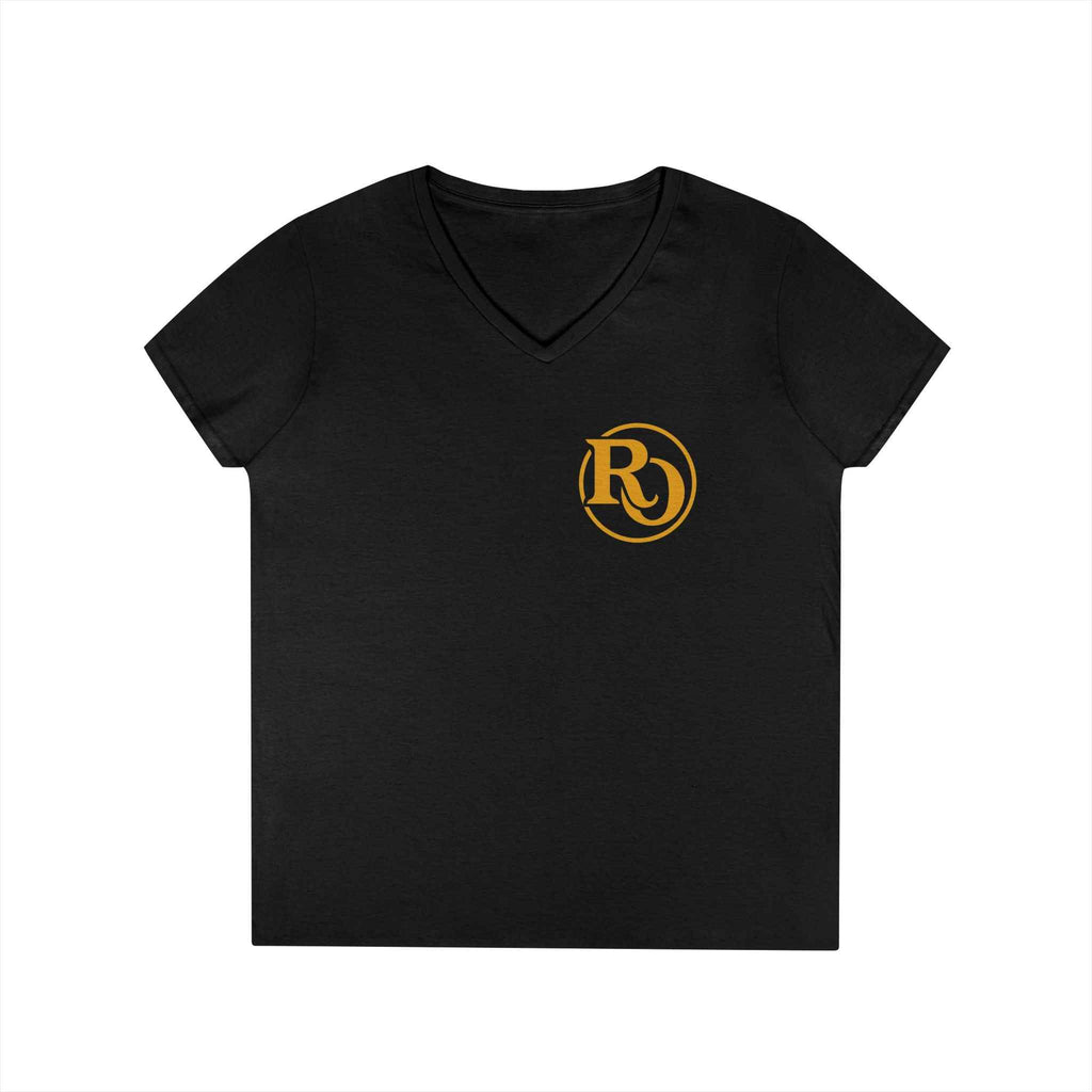 Ladies V-Neck Country at the Castle Black Tee