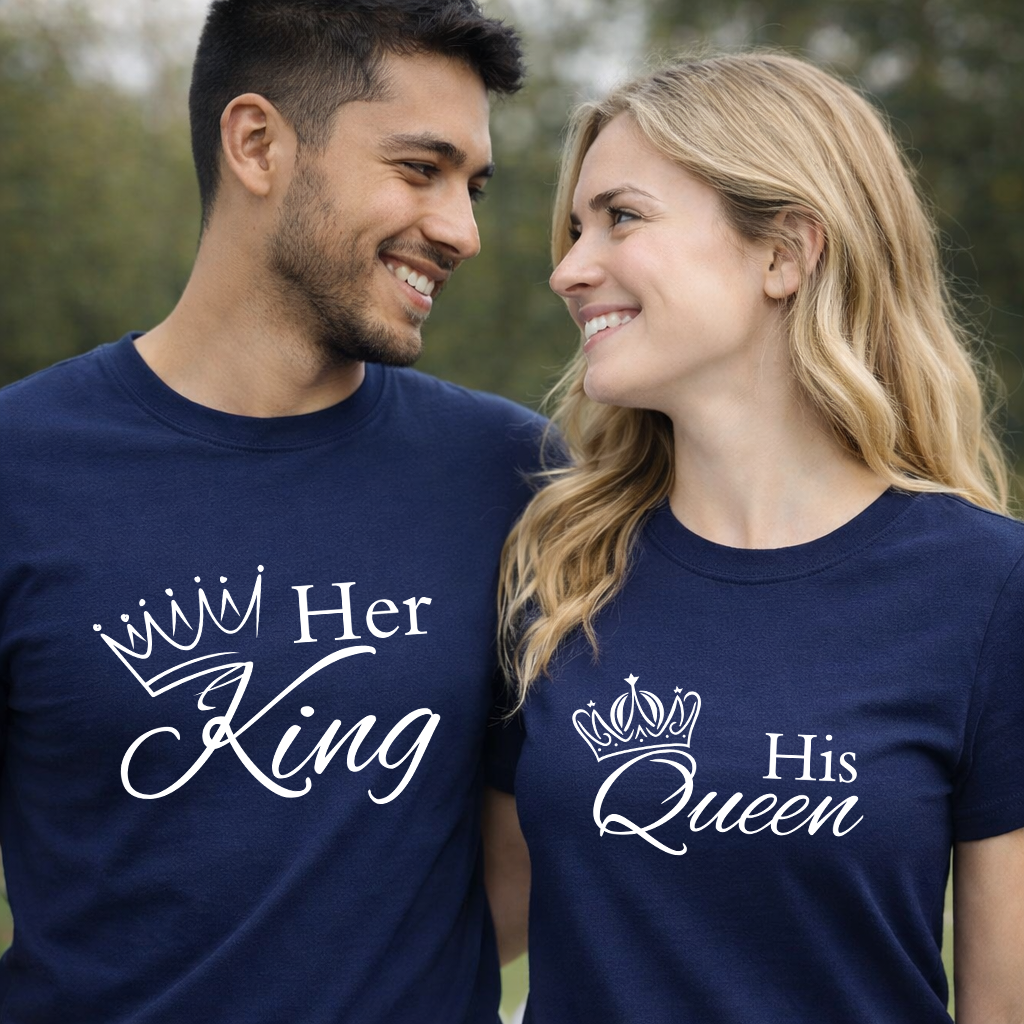 King and Queen Couples Matching T-Shirt Secondary image