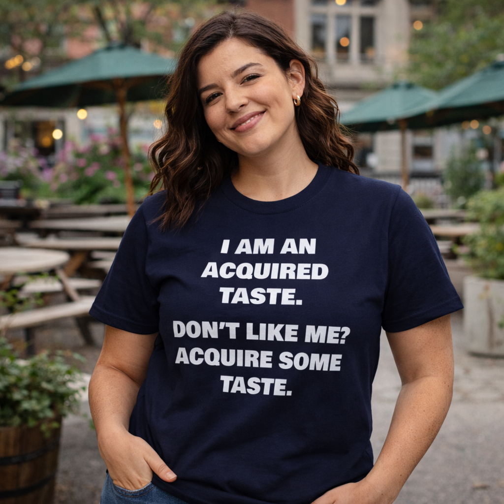 Sarcastic Acquired Taste T-Shirt: Funny Slogan Tee