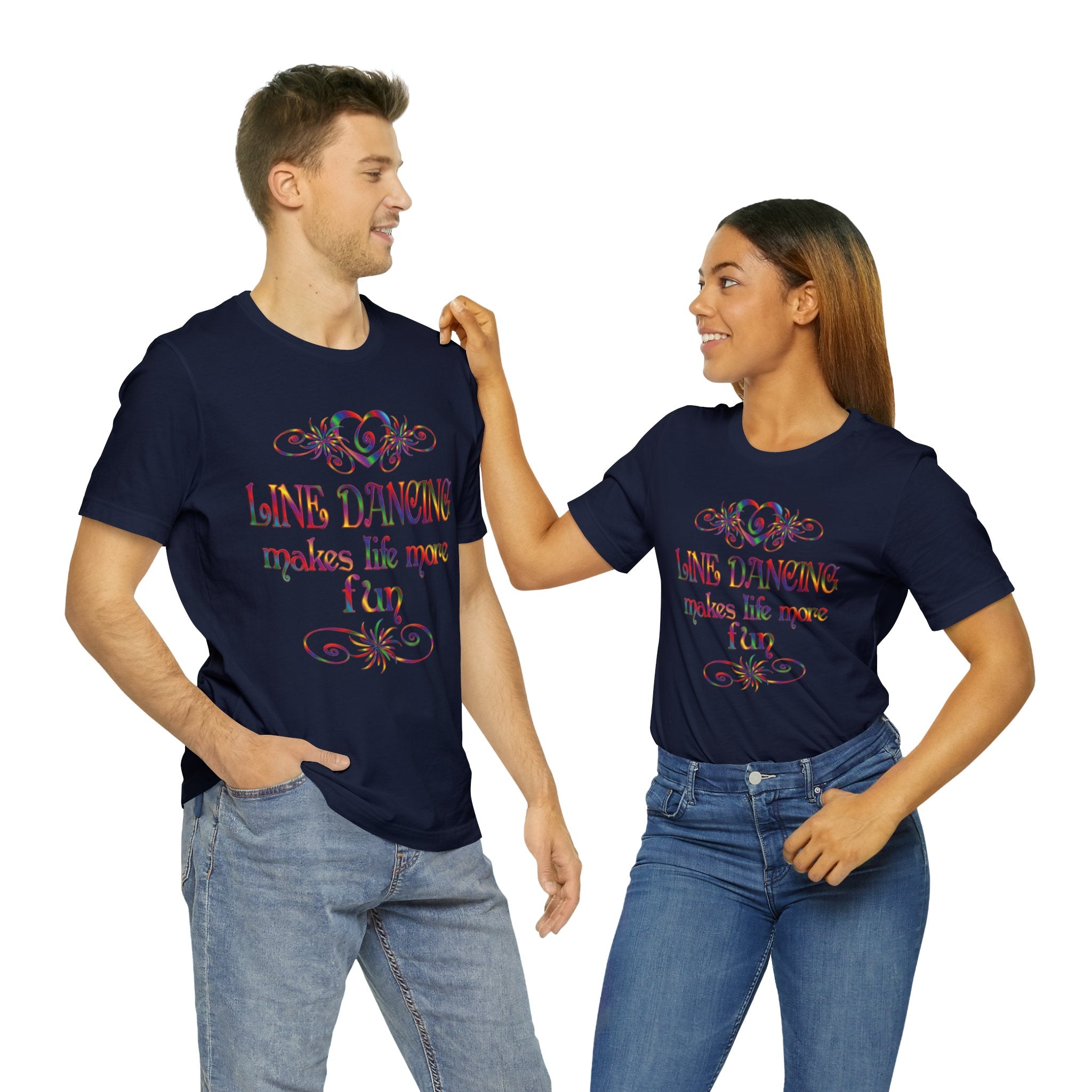 Line Dancing Makes Life More Fun Colours T-Shirt Secondary image