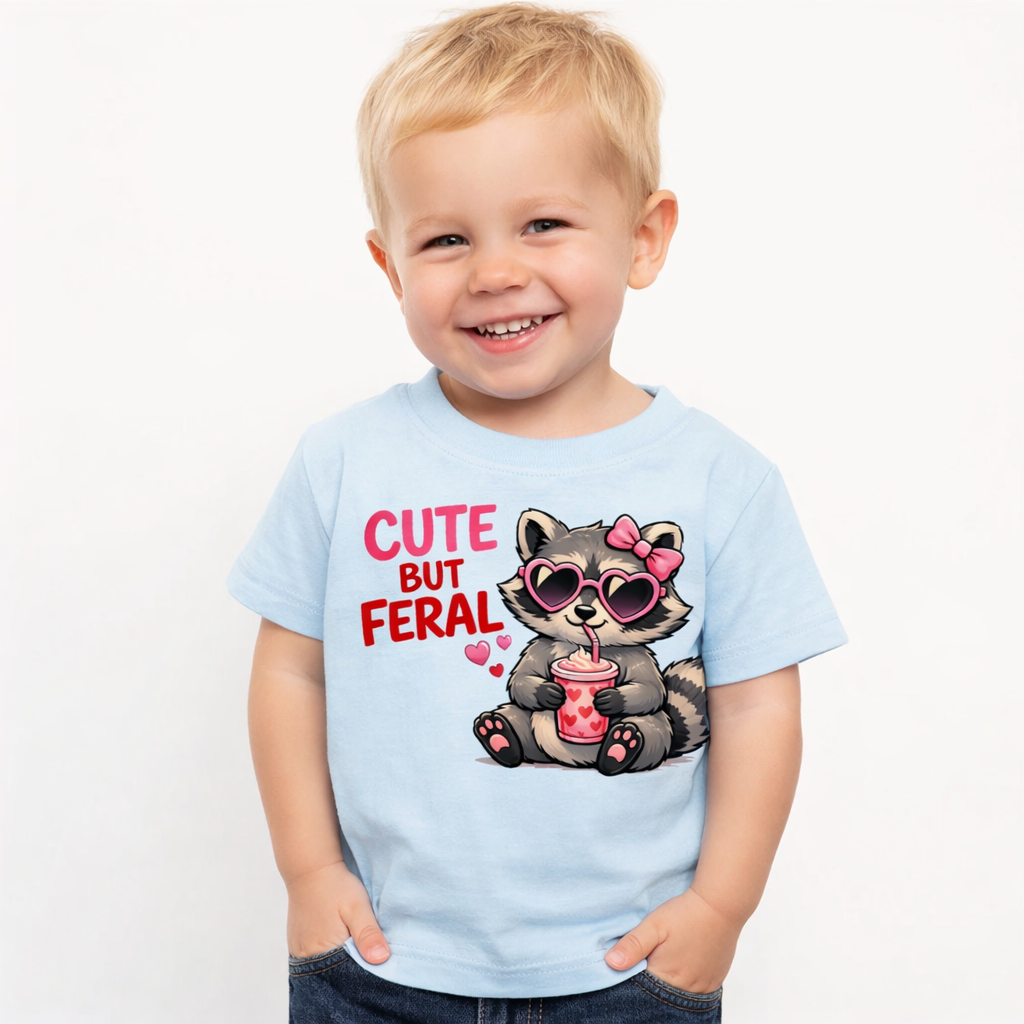 Cute but Feral Raccoon Toddler Tee Secondary image