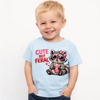 Cute but Feral Raccoon Toddler Tee
