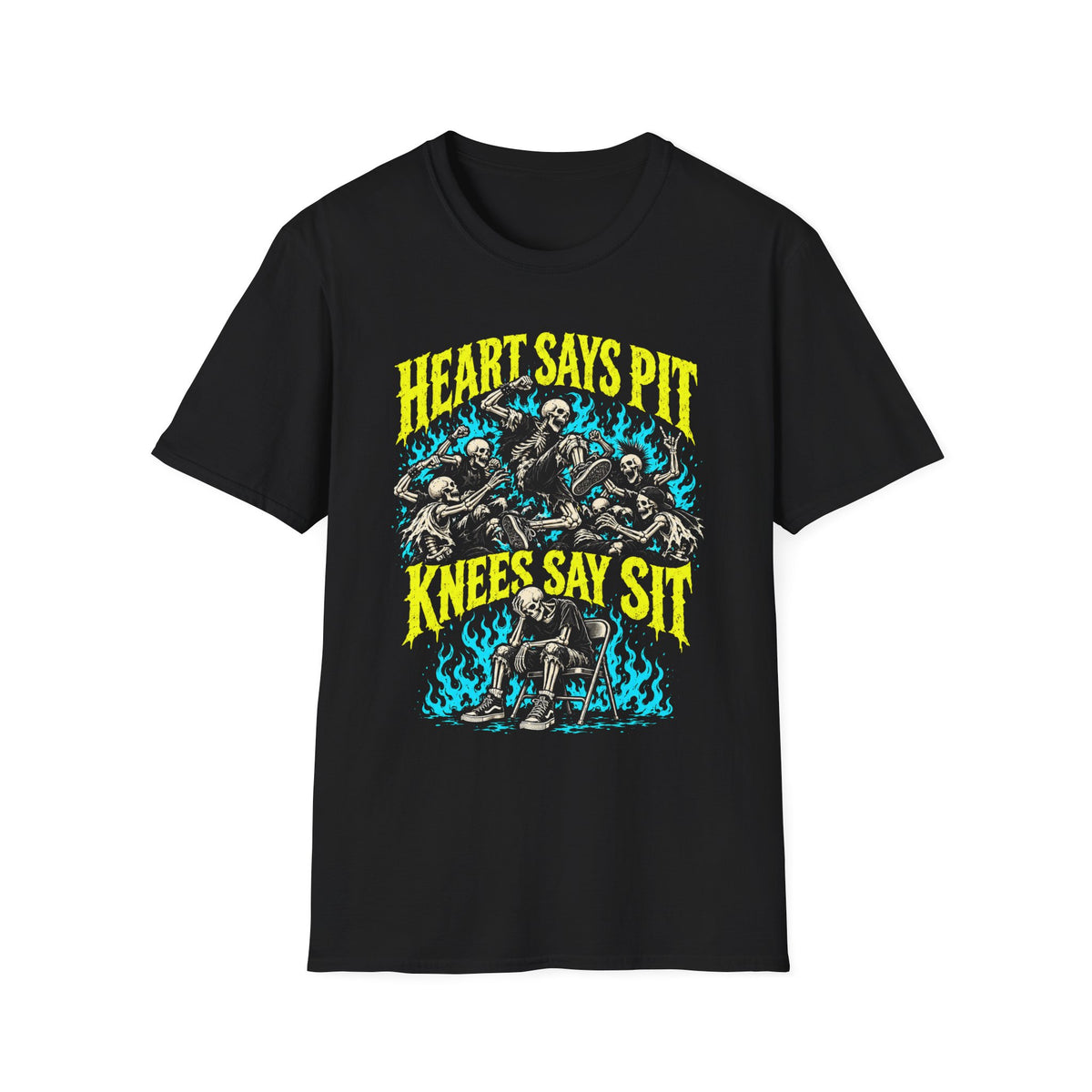 Heart Says Pit Knees Say Sit Tee Main image