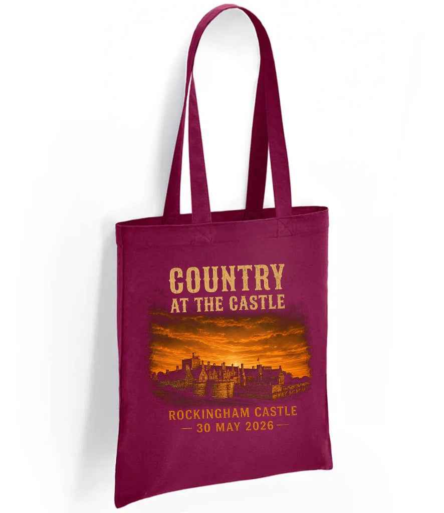 Rockingham Castle Burgundy Tote Bag