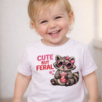 Cute but Feral Raccoon Toddler Tee