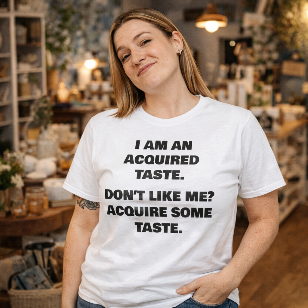 Sarcastic Acquired Taste T-Shirt: Funny Slogan Tee